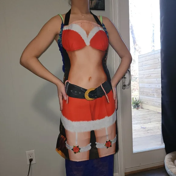 NWT Dolls Kill Sexy Hot Bod Santa Apron - Picture 2 of 5